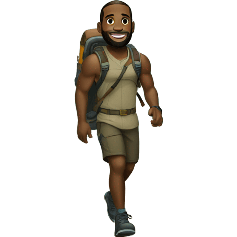 Lebron James exploring the great outdoors. emoji