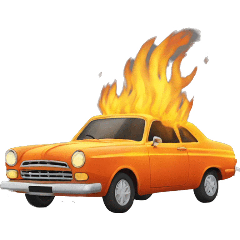 Voiture qui fais des flammes emoji