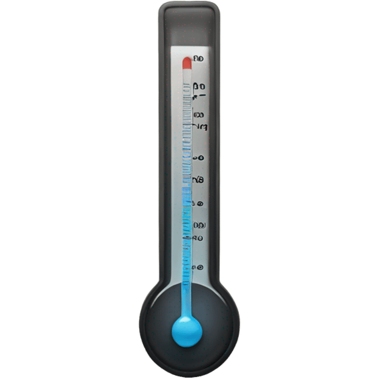 termometer with low temperature emoji