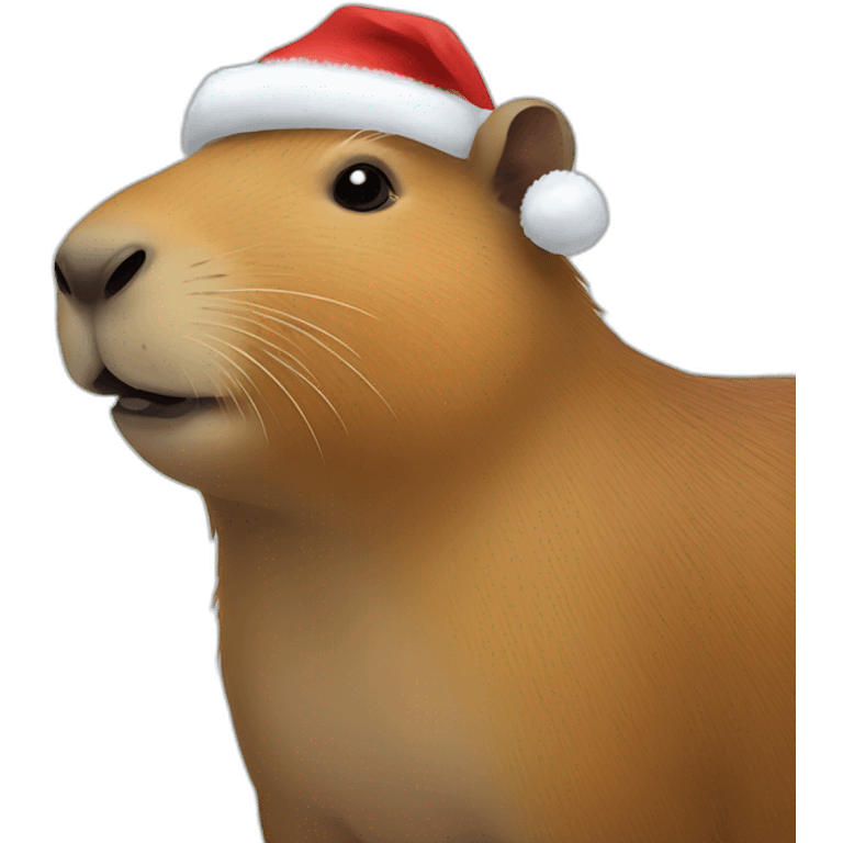 christmas capybara emoji