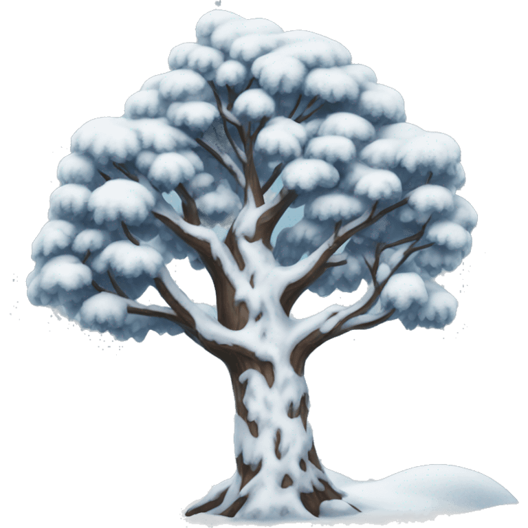 Snowy tree emoji