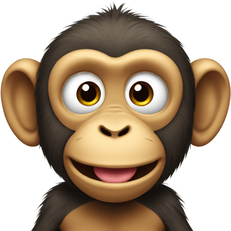 A monkey sticking his tongue out  emoji