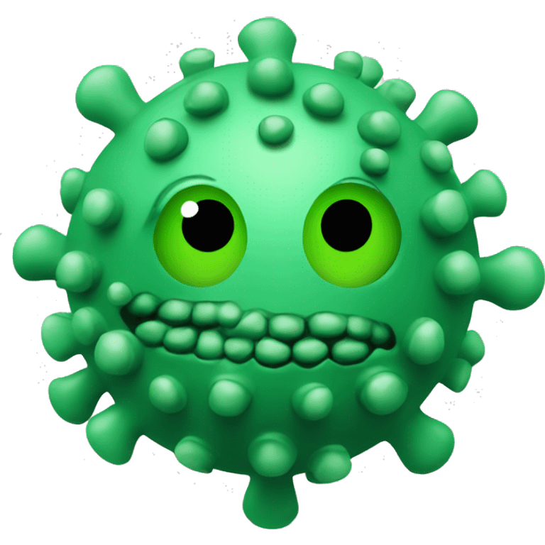 COVID virus green a lot emoji