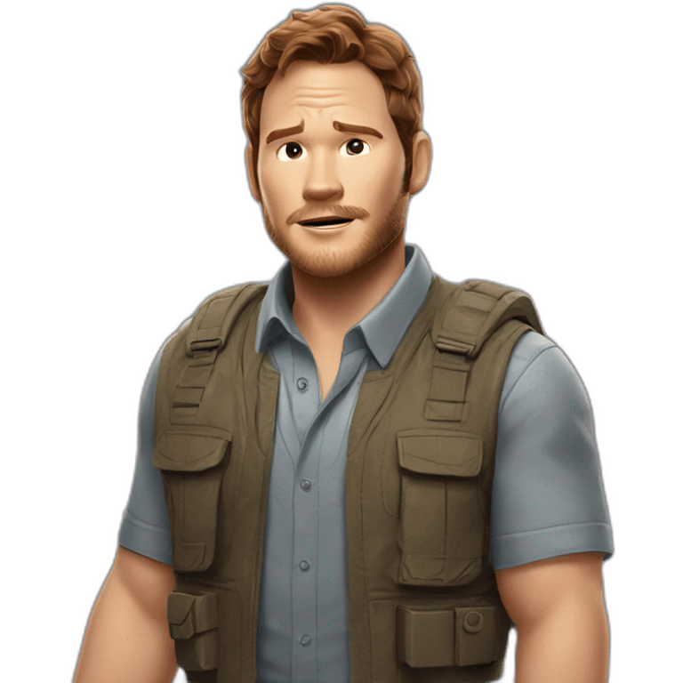 Chris pratt of Jurassic world emoji