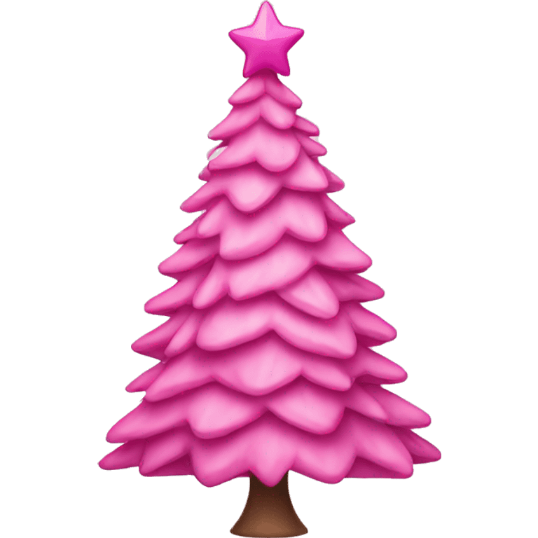 Pink Christmas tree  emoji