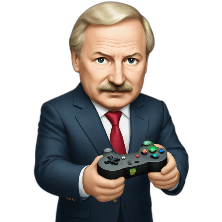 lukashenko holds a joystick in his hands emoji