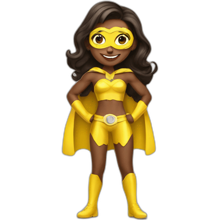 Banana girl super hero emoji