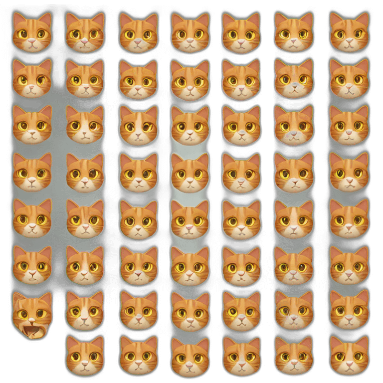 Ginger cat tale cut emoji