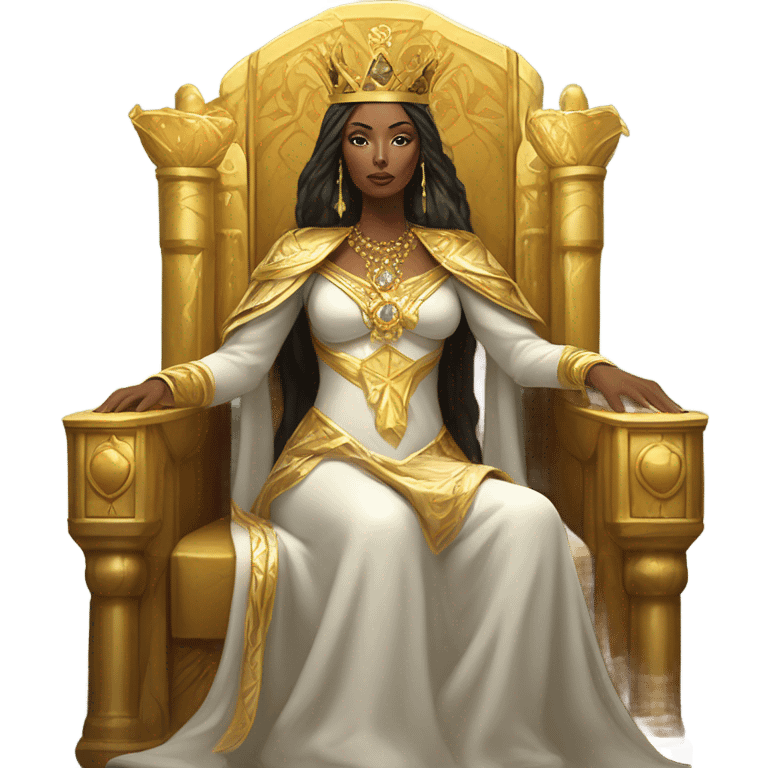 Tarot card golden empress emoji