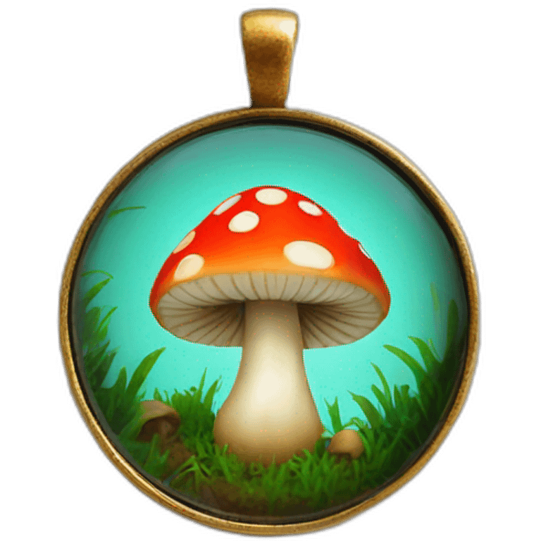 Mushroom necklace emoji