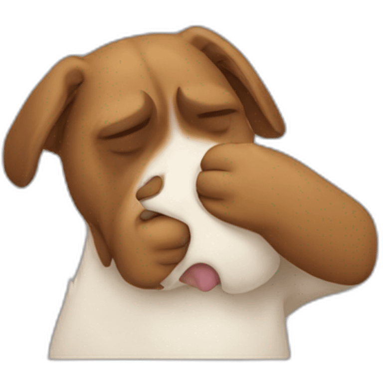 facepalm dog emoji