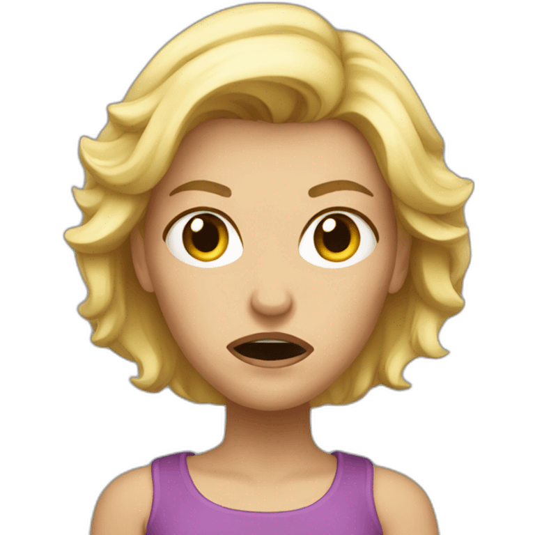 angry blonde mom emoji