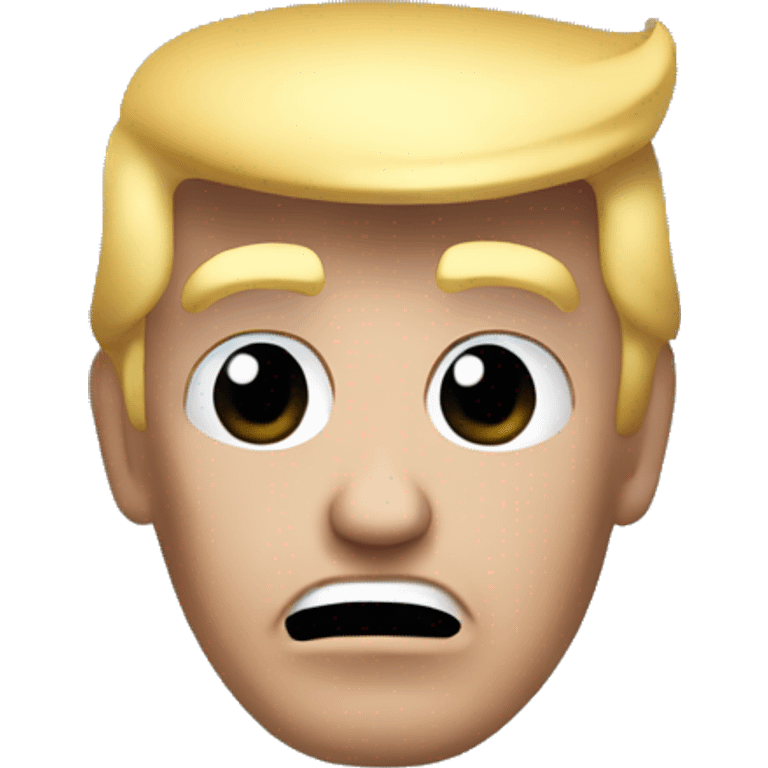 Donald trump in time trash can  emoji