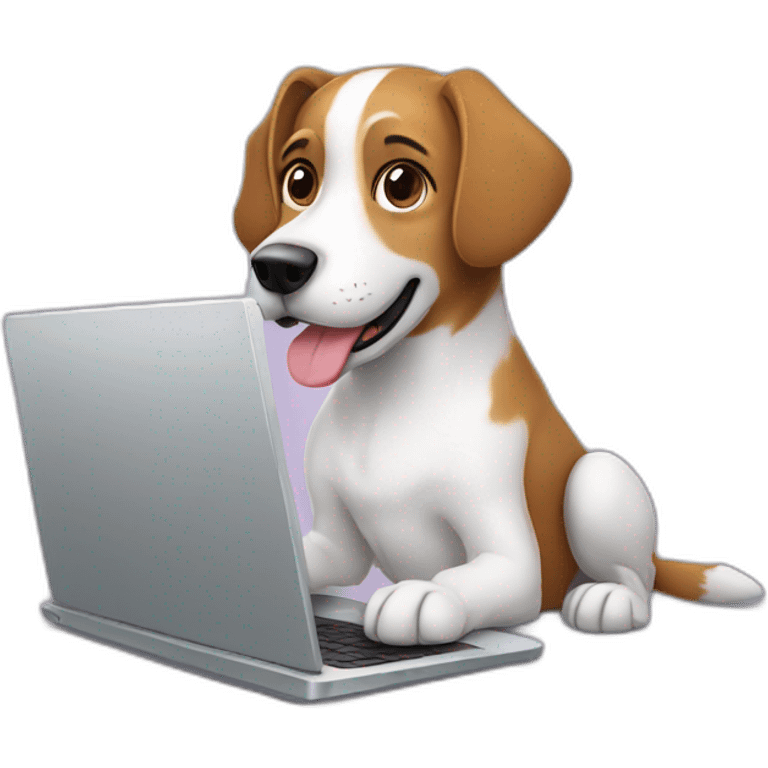 Dog with laptop emoji