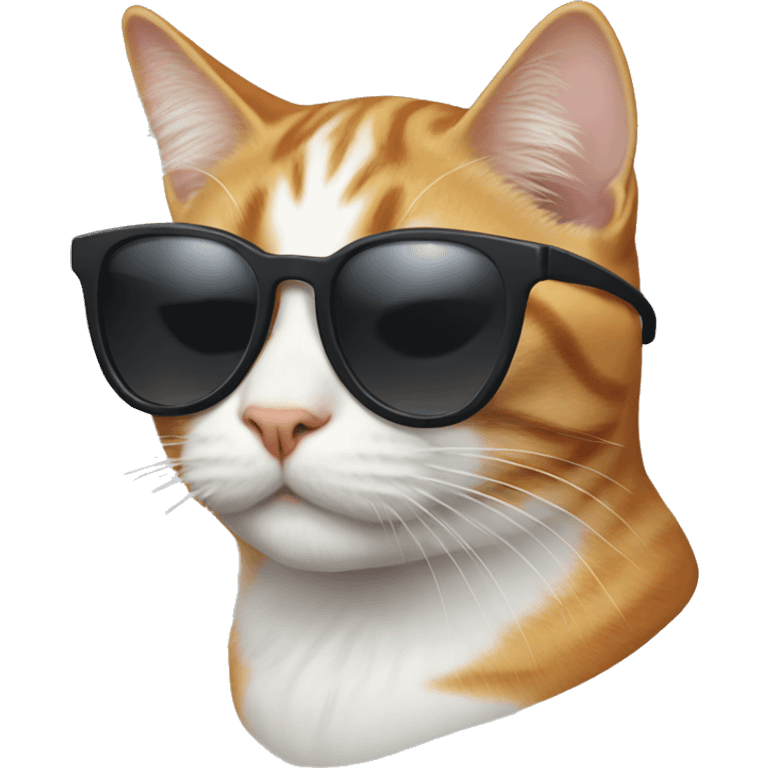 Cat with sunglasses for  emoji