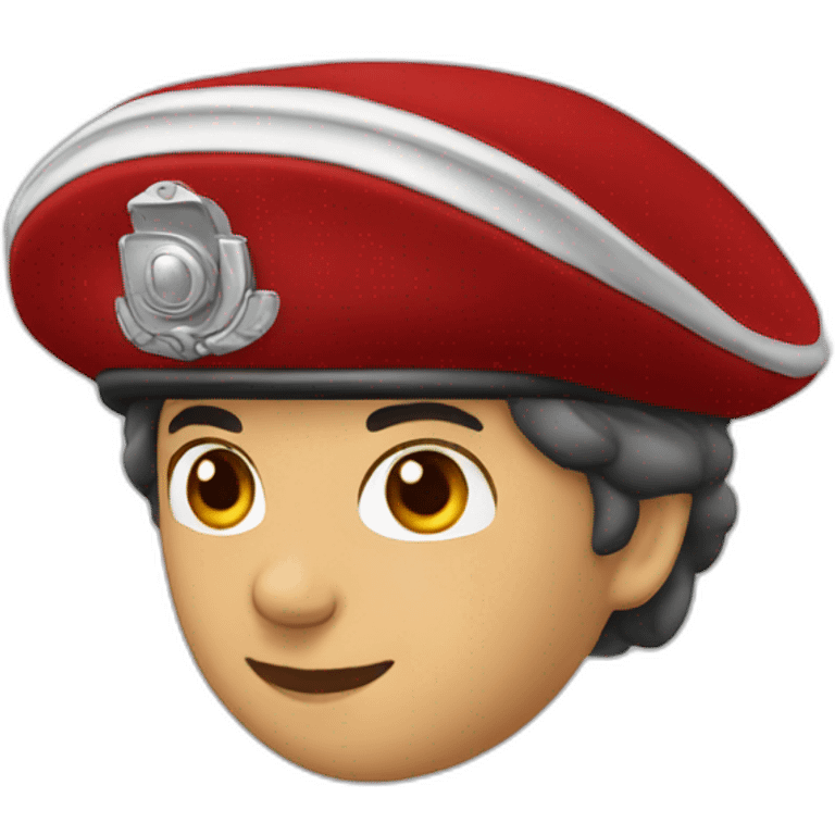 parachutiste beret rouge emoji