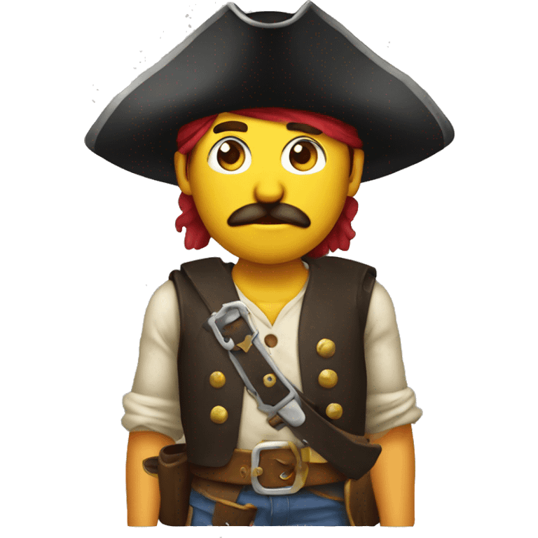 Pirata con parche en un ojo emoji