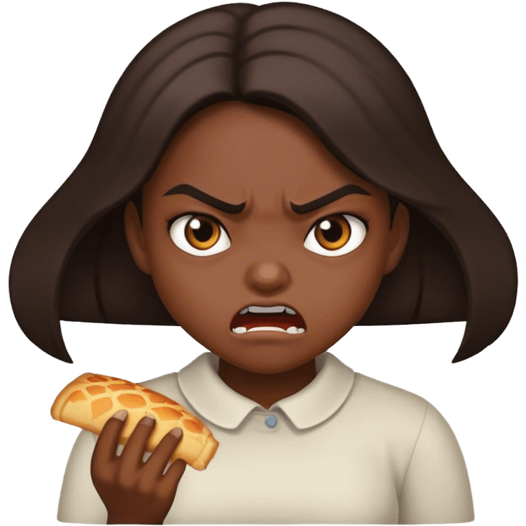 Angry hungry girl emoji