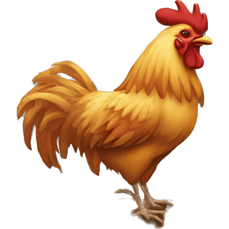 Rooster in a birdcage emoji