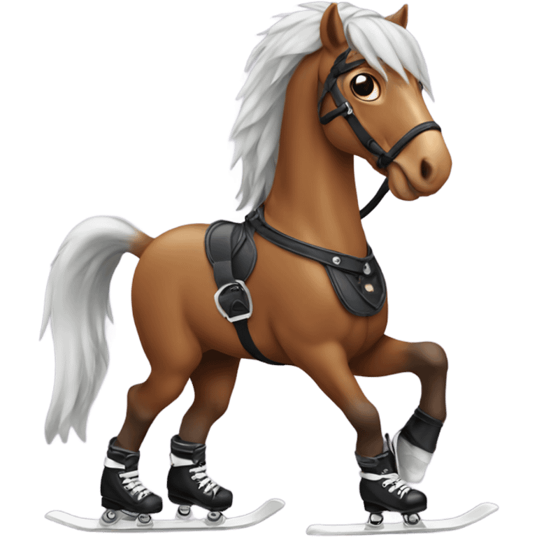 horse with skates  emoji