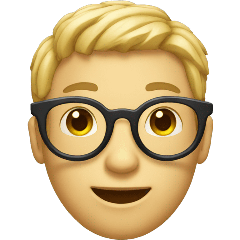 Emoji coqueto con lentes emoji