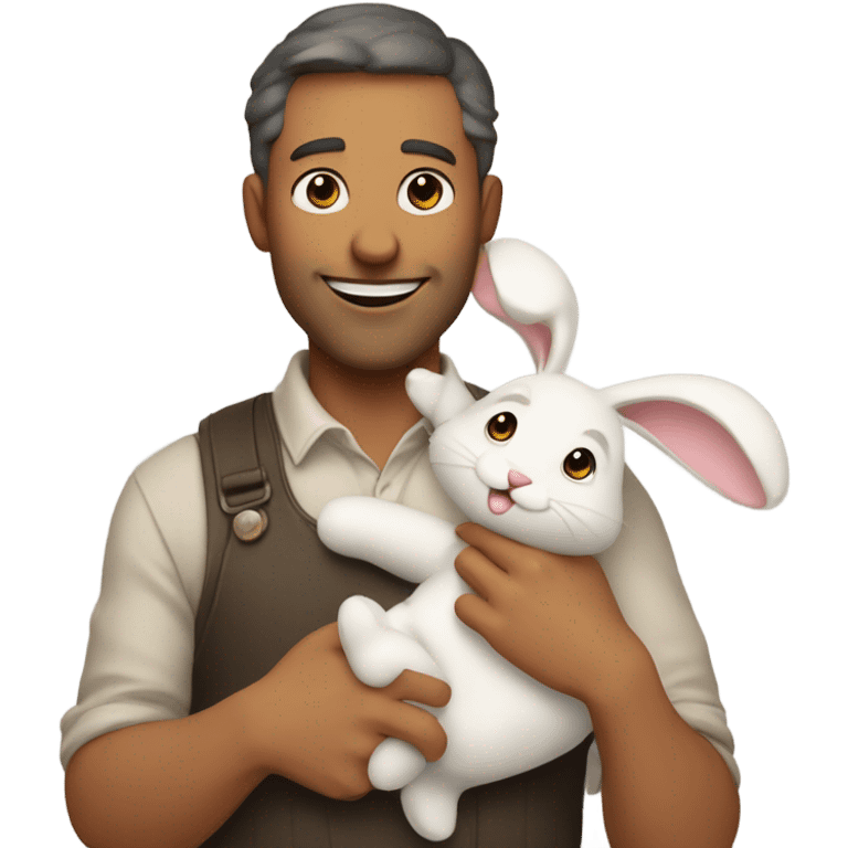 Papa and bunny emoji