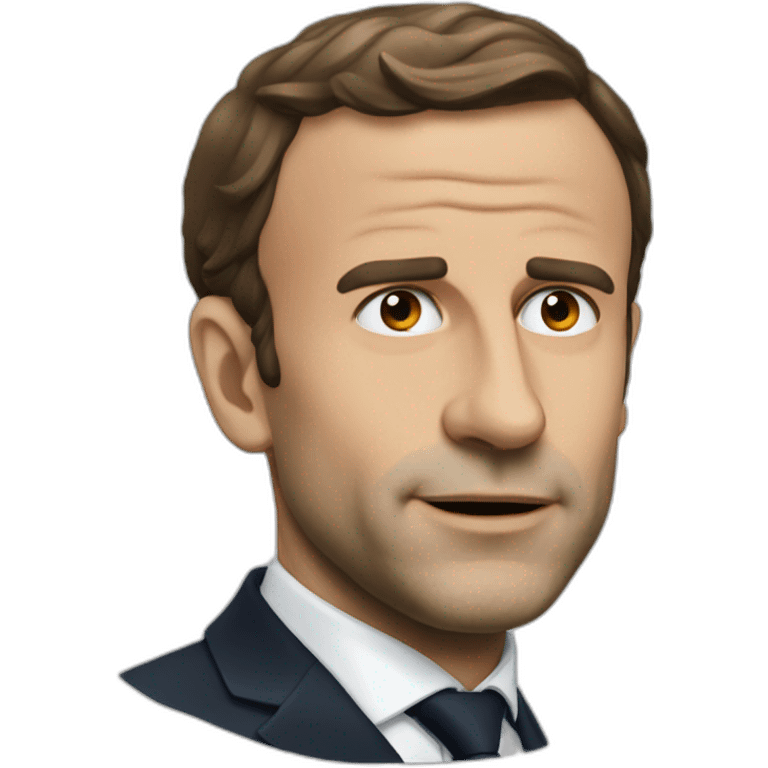 Macron With à big réd noze emoji