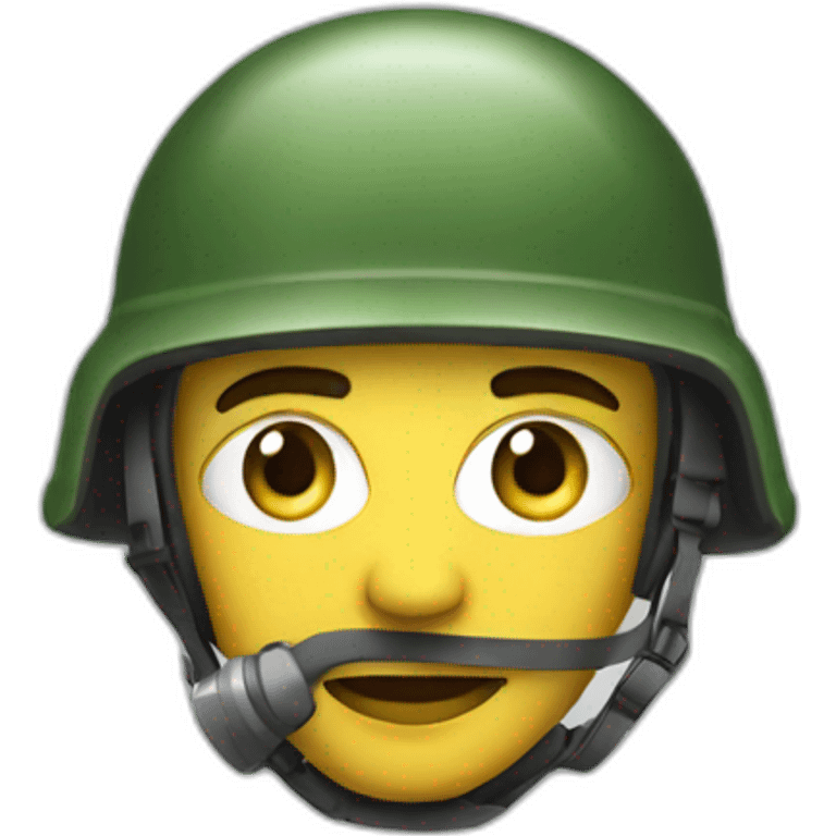 A tanker in a helmet on a tank. emoji