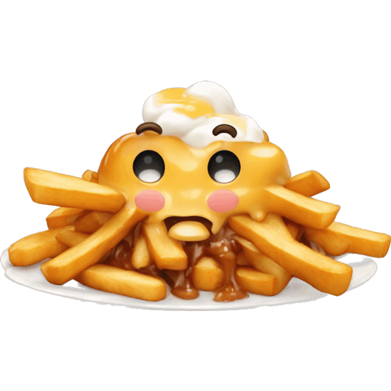 Poutine mange une poutine emoji