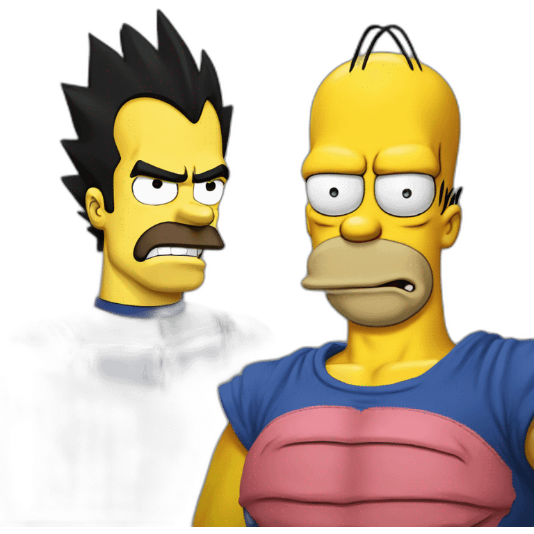 vegeta vs homer simpson emoji