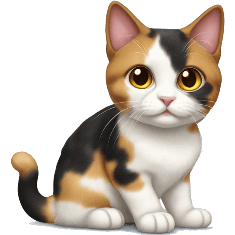 Calico munchkin cat emoji