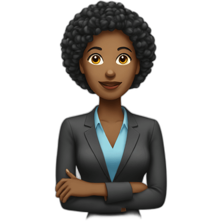 afroamerican saleswoman emoji