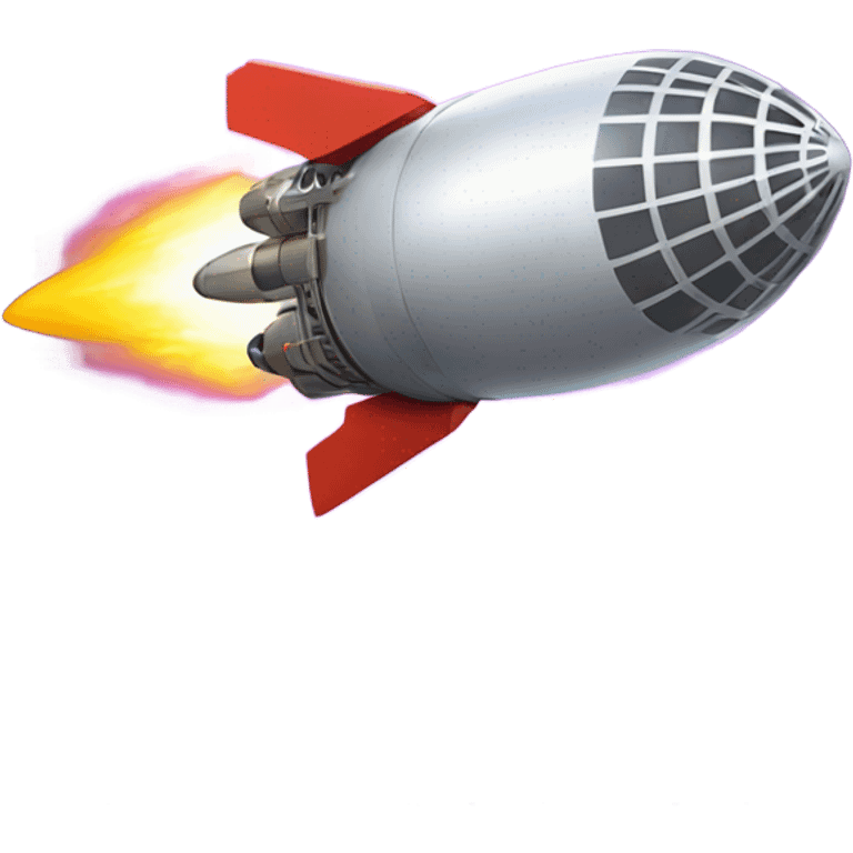 Rocket ship launching which looks like a disco ball  emoji