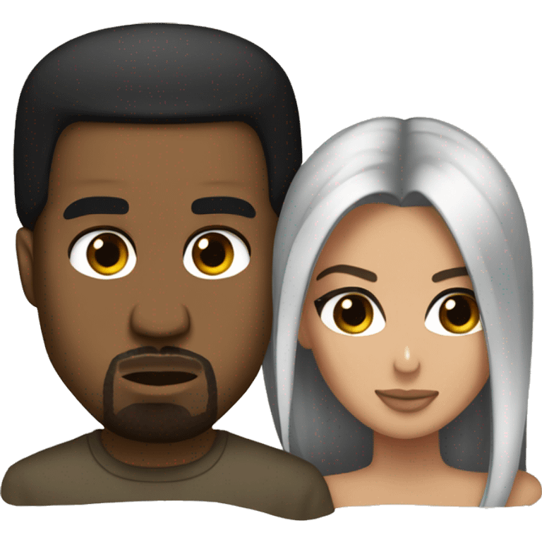 Kanye west Kim kardashion emoji