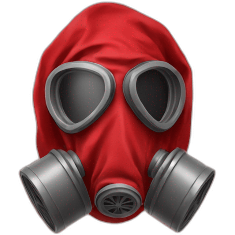 gas mask red cloth emoji