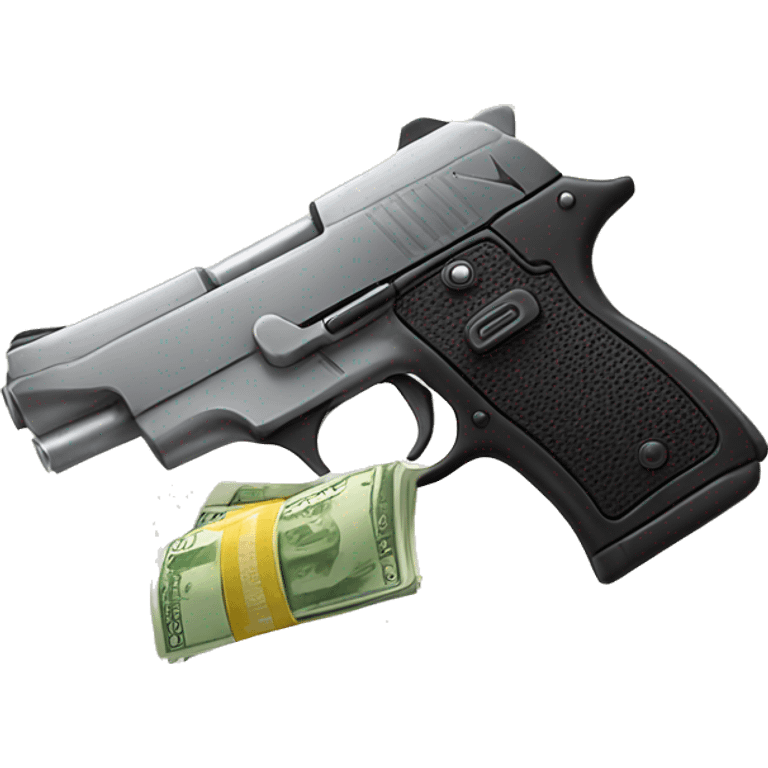 pistola lanzando billetes emoji