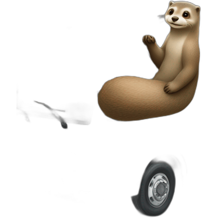 Loutre sur un camion emoji