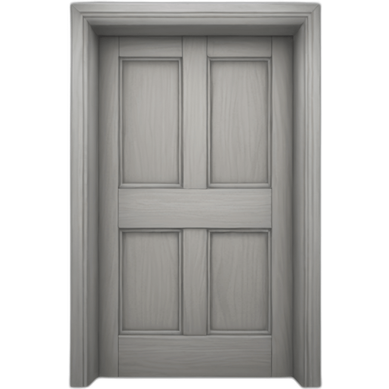 One light gray wooden open door emoji