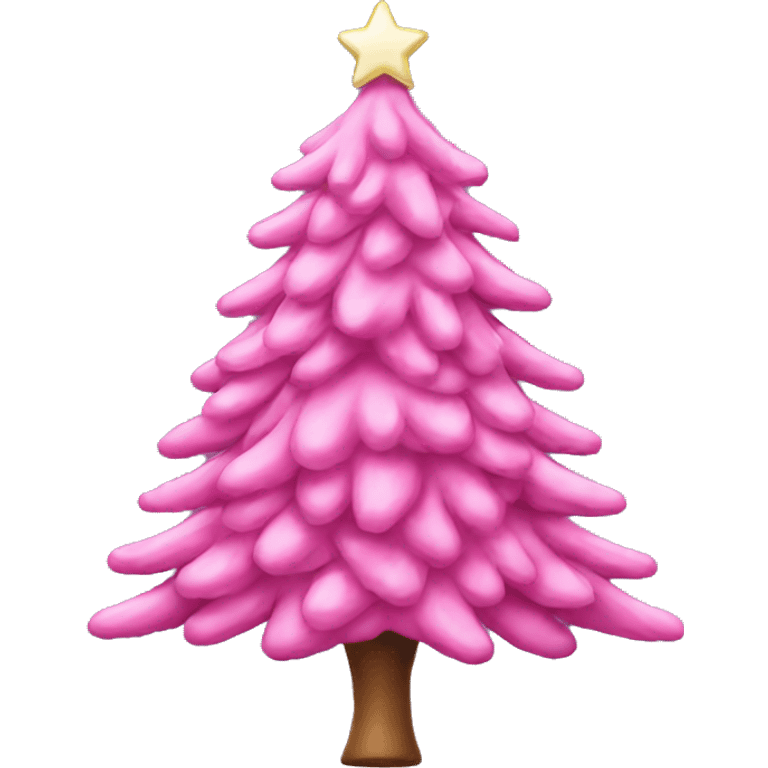 Pink christmas tree emoji