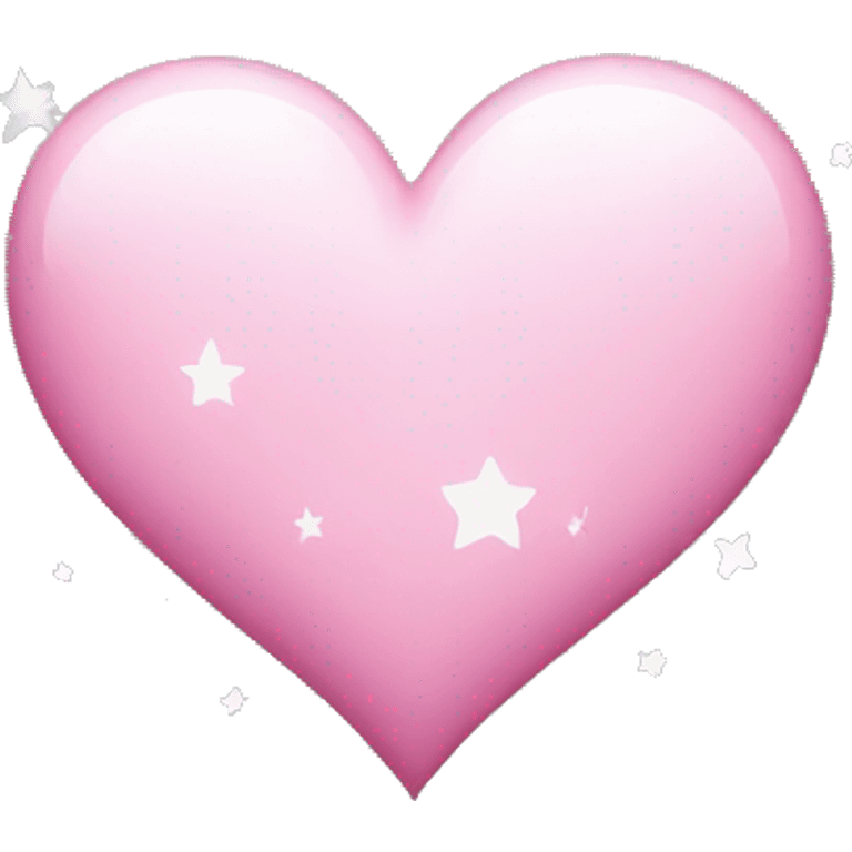 pink heart with white stars around emoji