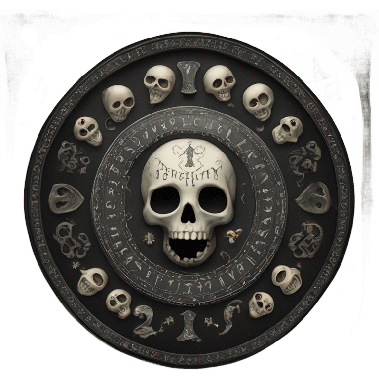 Gothic Ouija board black emoji