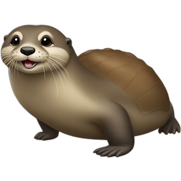 Loutre sur tortue  emoji