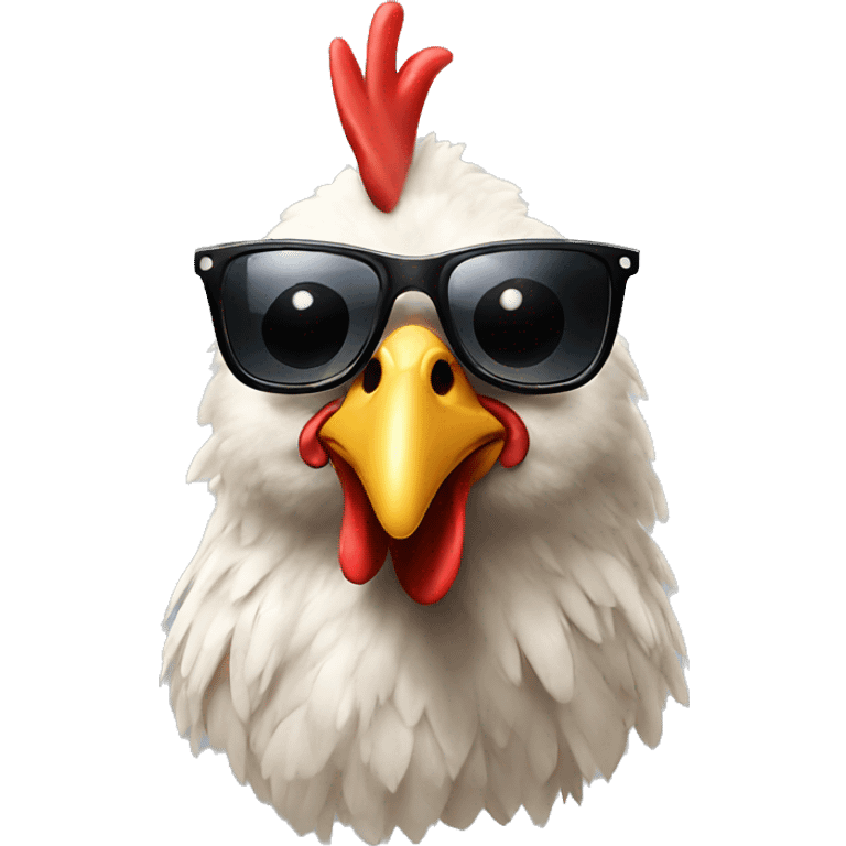 chicken wearing sunglasses  emoji