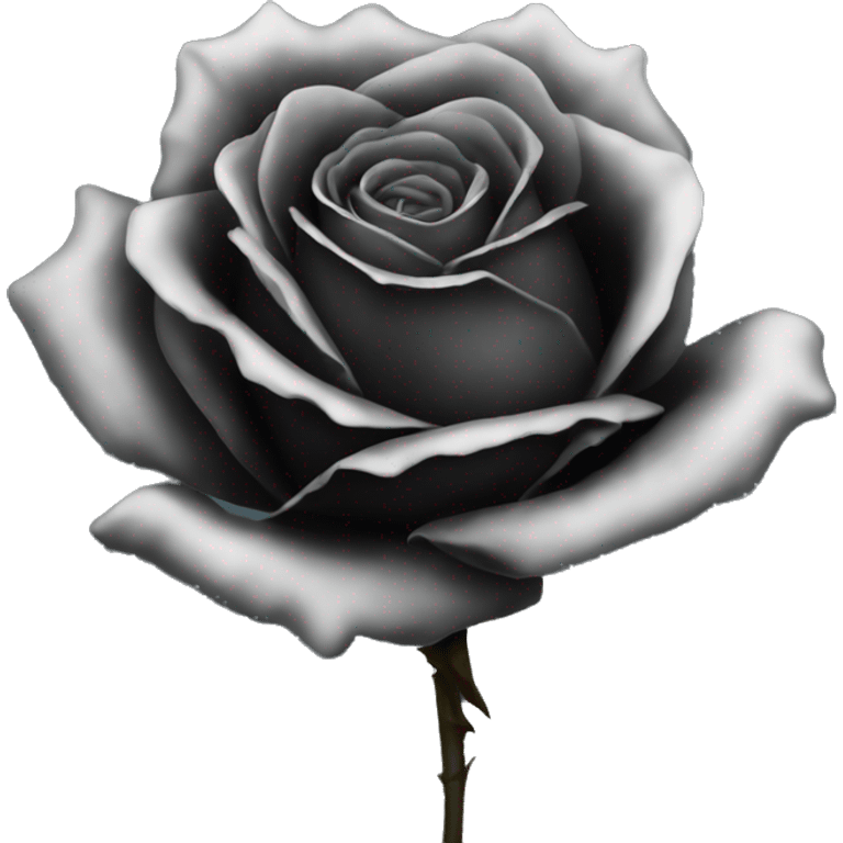 Black dead rose emoji