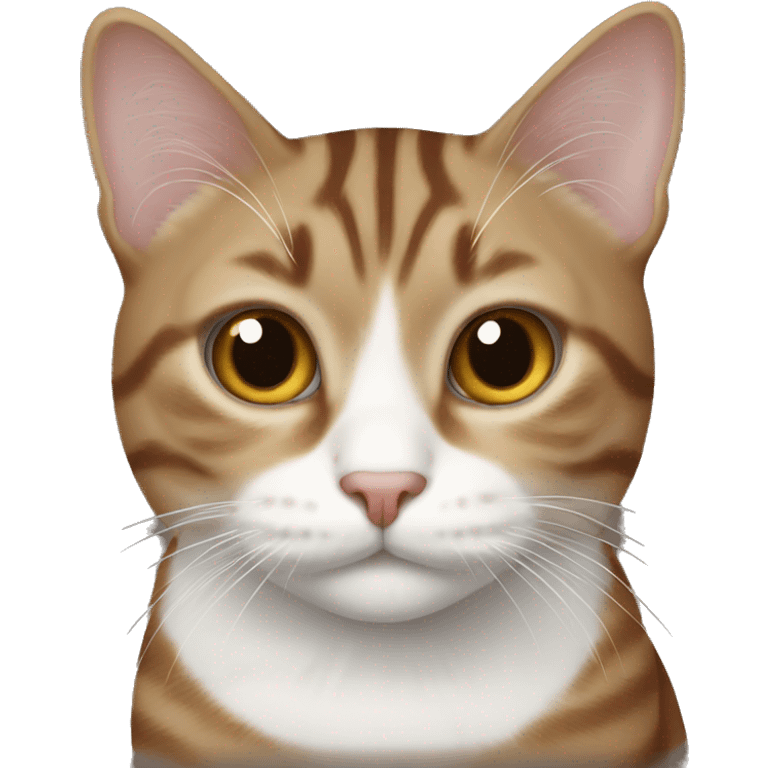 tabby cat brown and white emoji