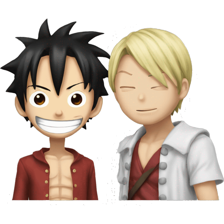 Luffy with shanks emoji