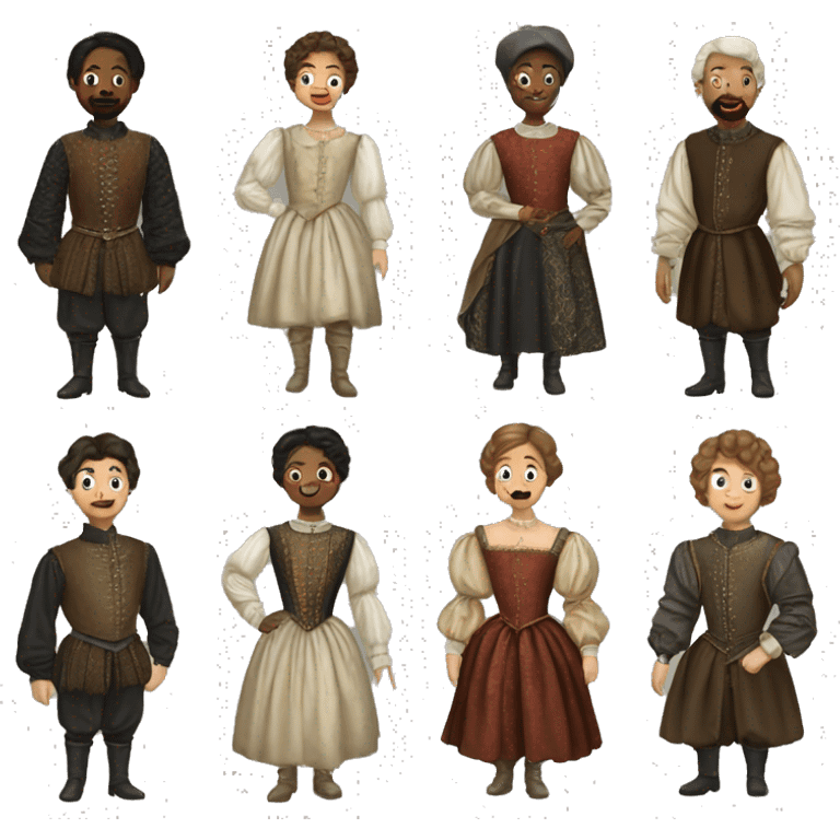 vintage, Renaissance, doublet, medieval fashion  emoji