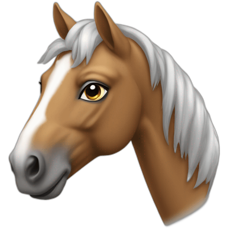 Cheval a deux pattes emoji