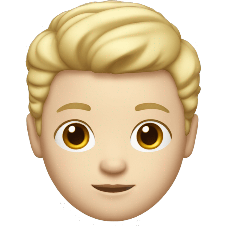 memoji male with white skin, blonde buzzed fade emoji