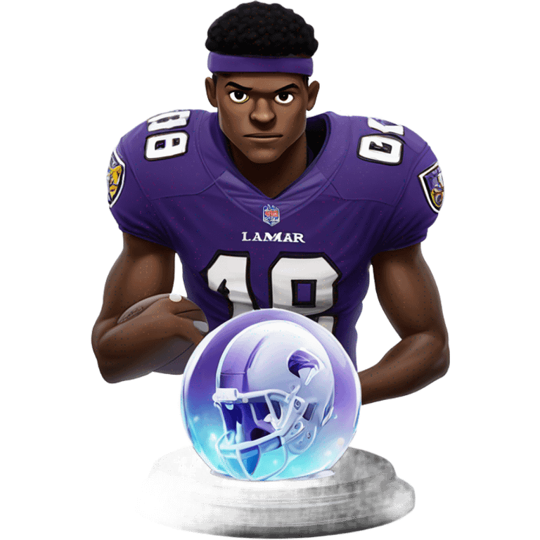 Lamar Jackson telling the future emoji